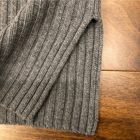 Intermix grey rib sweater with multi style neck. Size small. - Picture 8 of 10